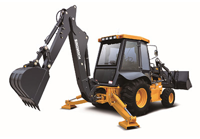 SINOMACH Small 630 Backhoe Loader Machine Ukuran Ban Belakang 19.5L-24R4-12PR