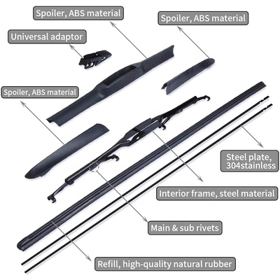 Kction 16 &quot;Hibrida Kaca Depan Wiper Blades 8512900000 Untuk Toyota FJ Cruiser 2007-2014