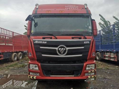 Bekas 2016 Cummins 350HP Foton Cargo Box Trailer Truck 12 Kecepatan