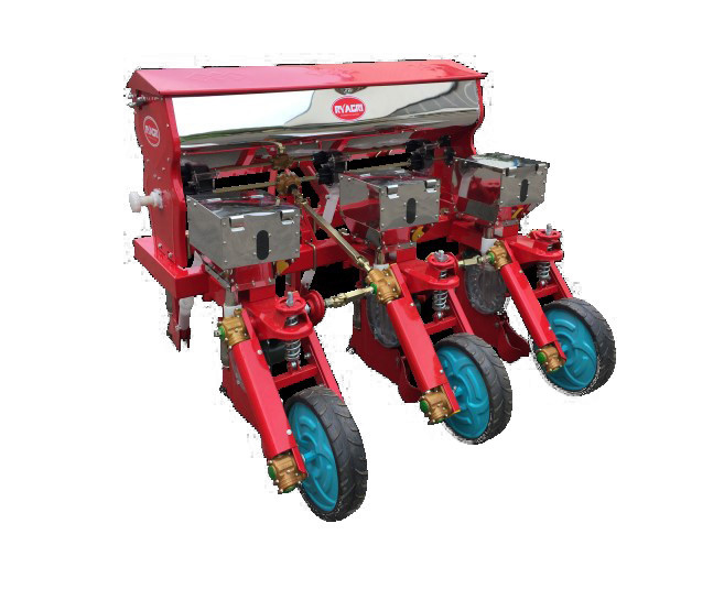 Penanam Benih Jagung 3 Baris 750-1000mm Dengan Pupuk 3 Point Linkage Cat I-III